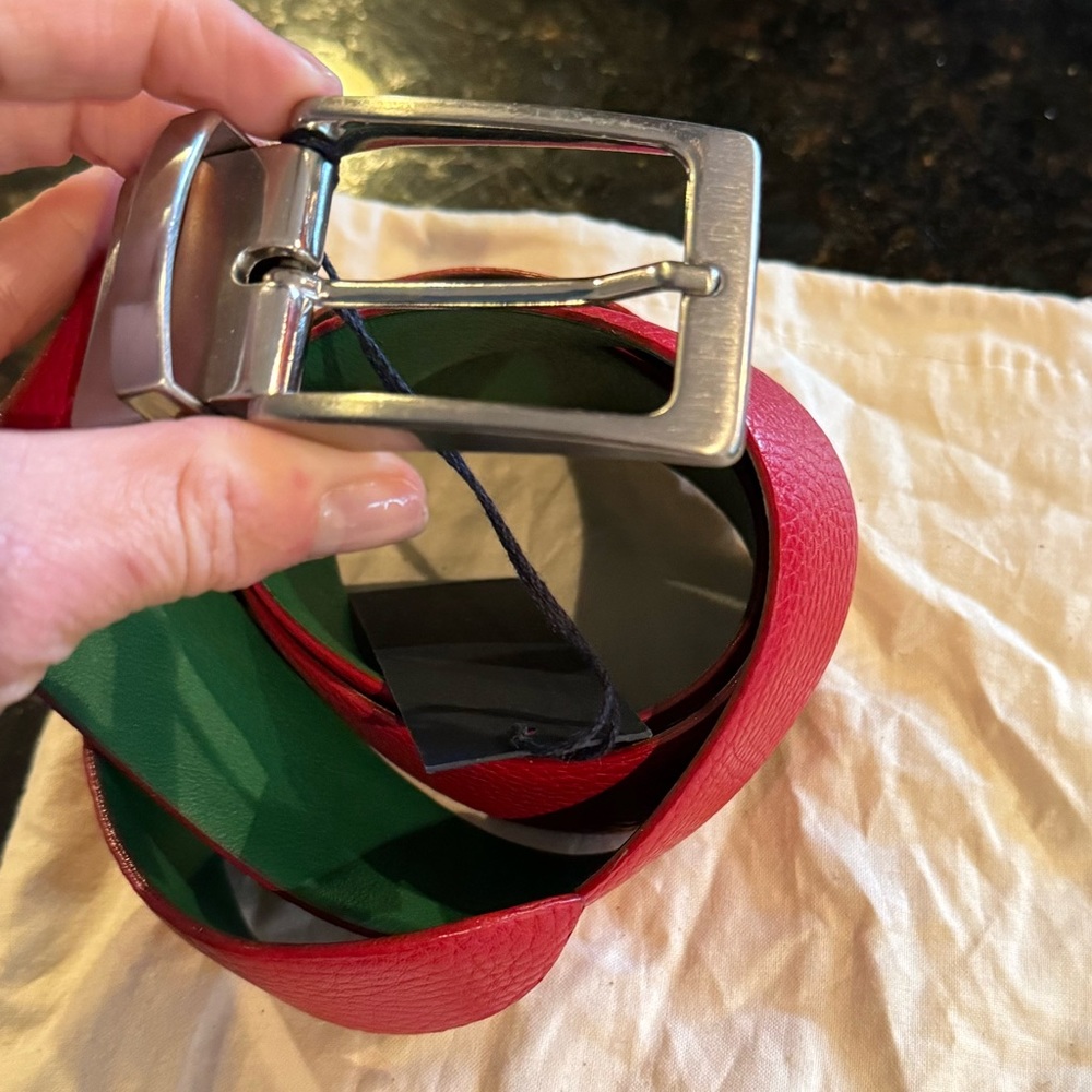 Authentic Italian Leather Belt. Reversible. Buttery soft Small/Medium